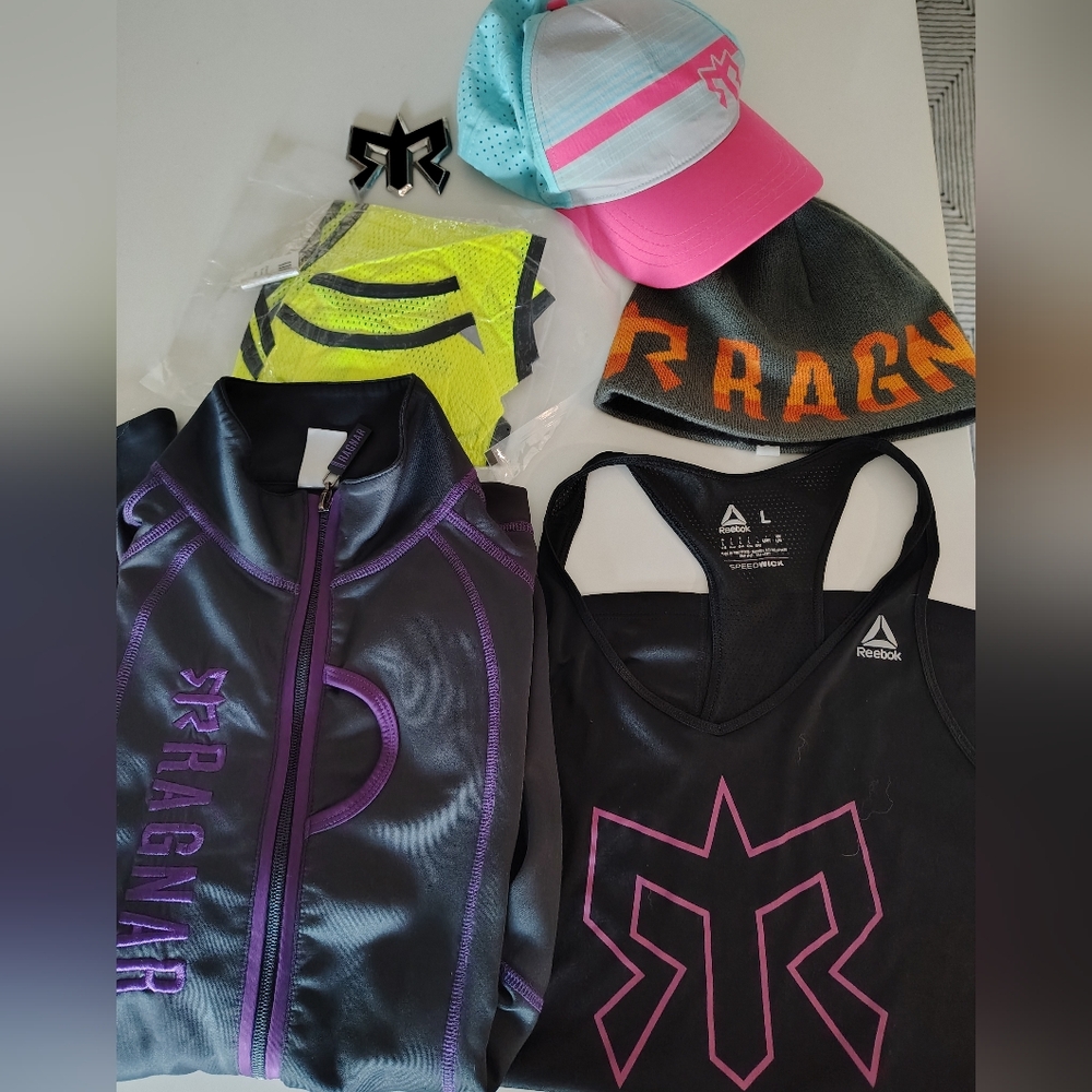 Reebok and Ragnar Activewear Bundle Set, Including Bonus Ragnar Captain Flag